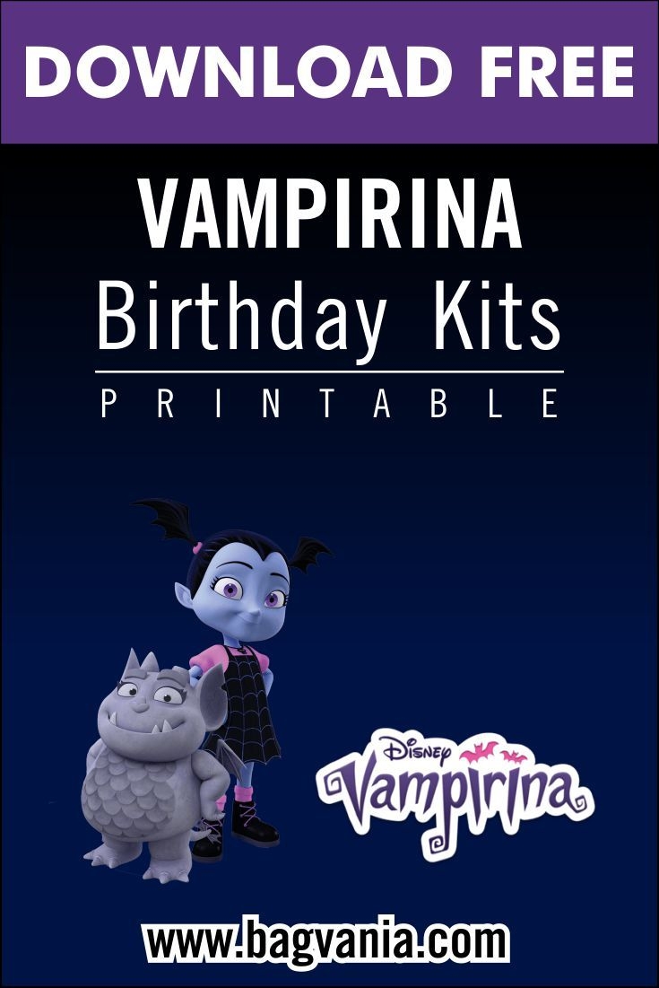 FREE PRINTABLE Vampirina Birthday Party Kits Template