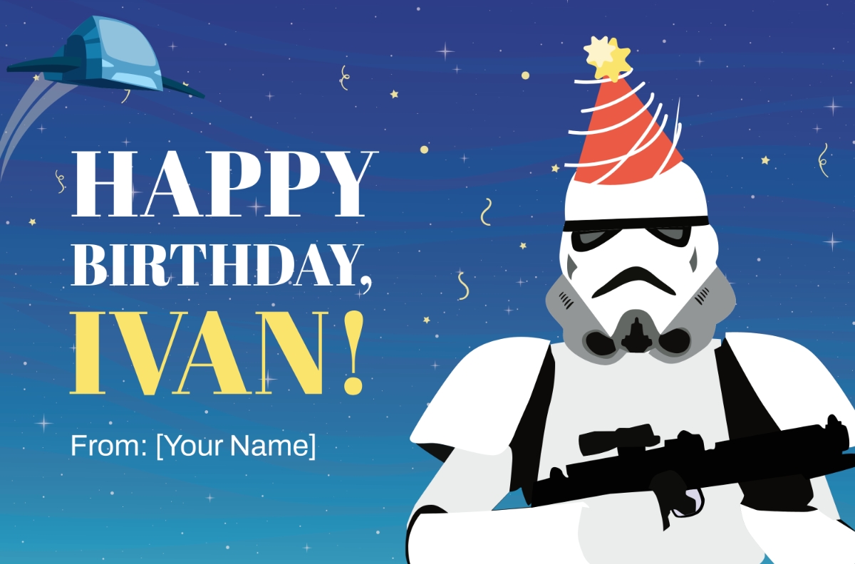Free Star Wars Birthday Banner Template To Edit Online