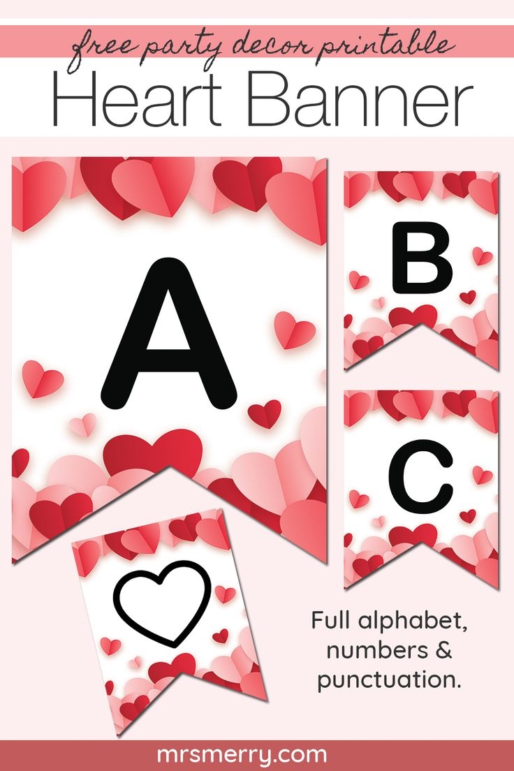 free printable happy valentines day banner