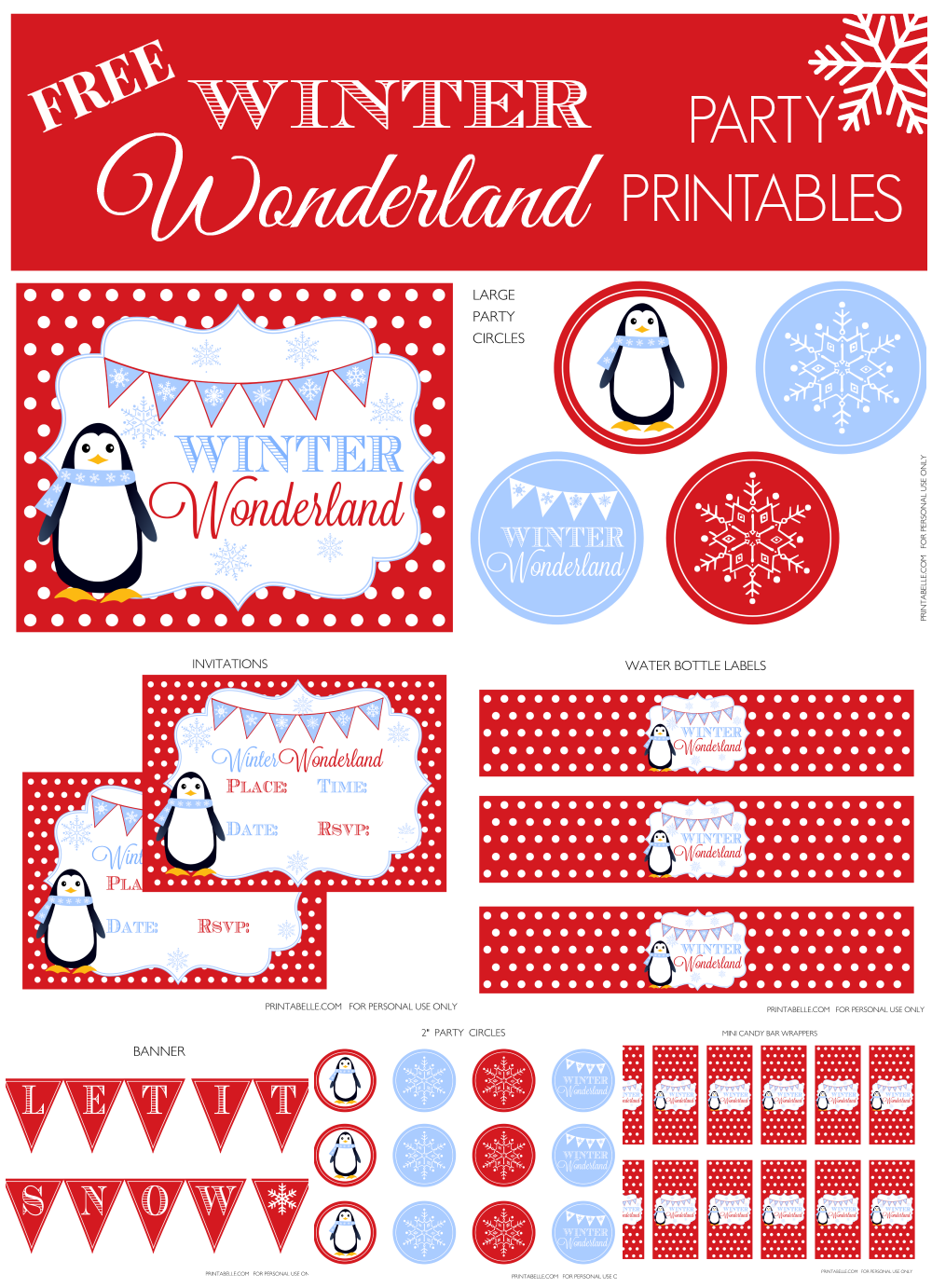 winter wonderland banner printable