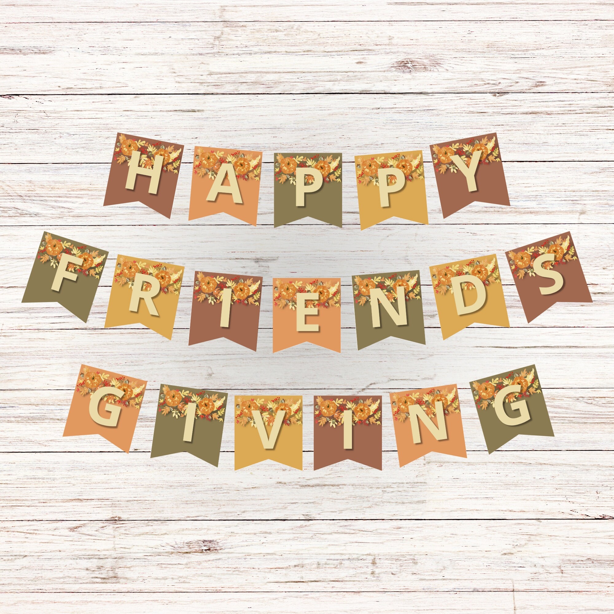 Friendsgiving Bunting Banner Printable Etsy