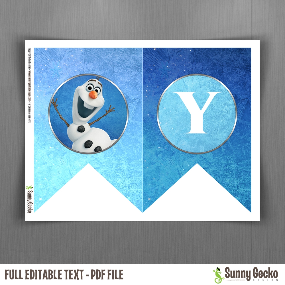 Free Printable Frozen Banner