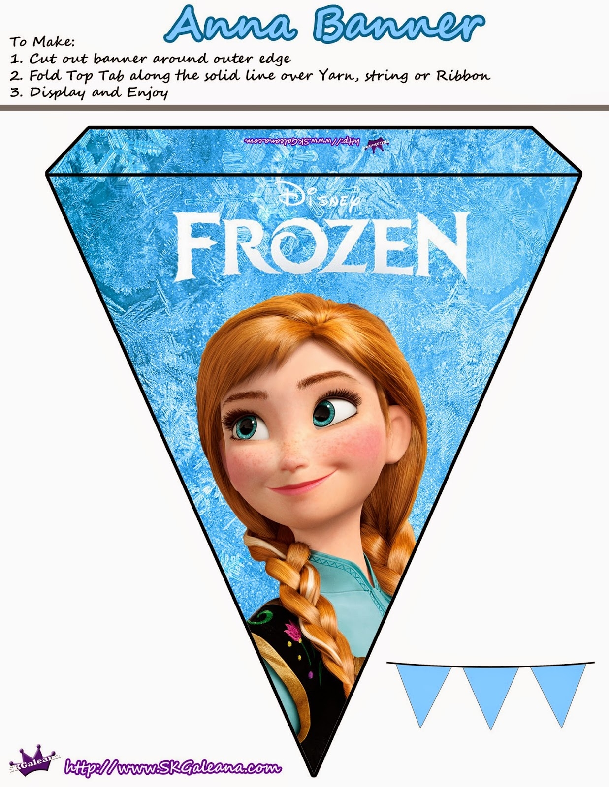 Frozen Pretty Free Printable Bunting Oh My Fiesta In English