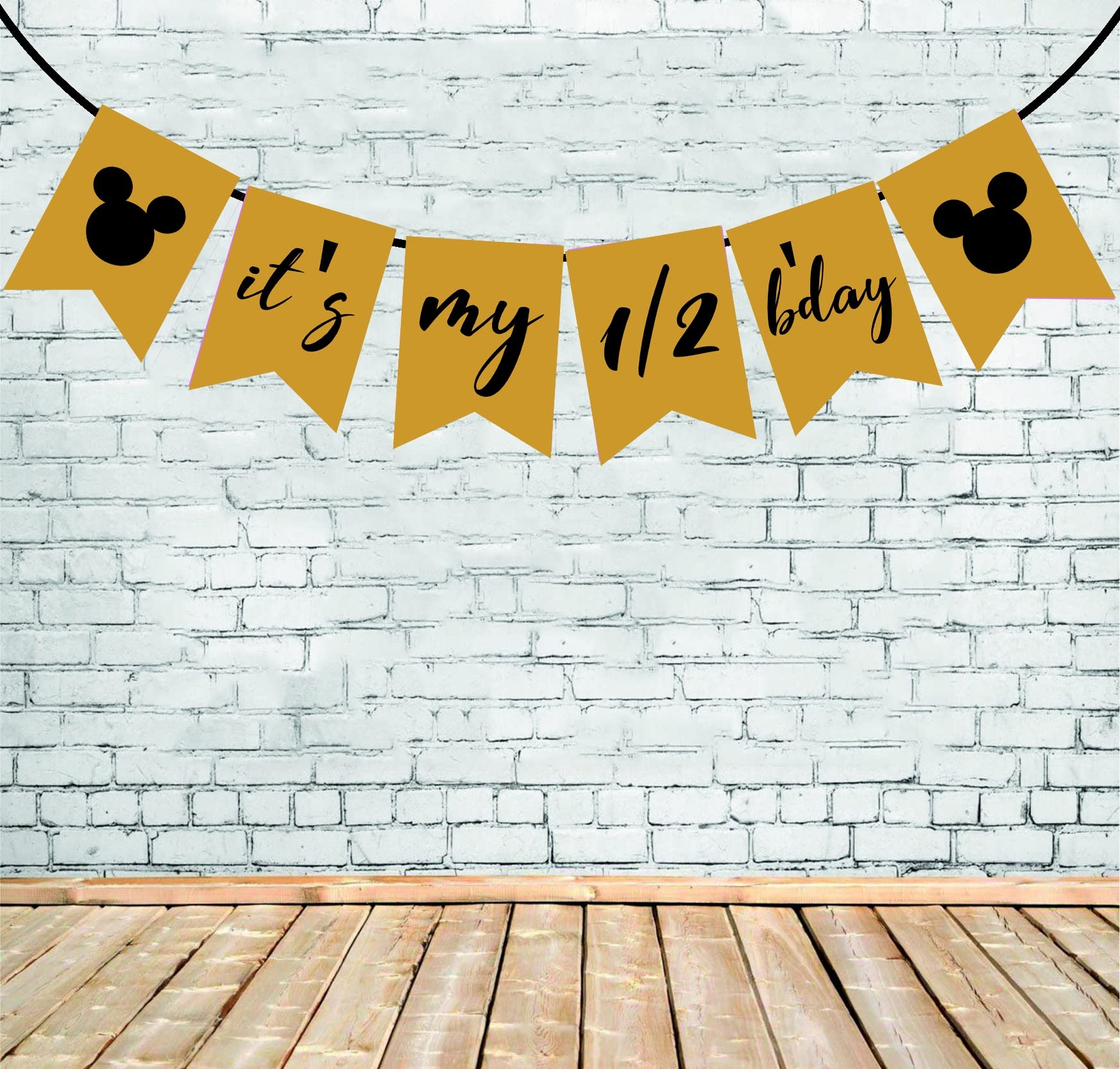 Funcart Mickey Mouse It s My 1 2 Birthday Banner Amazon in Toys Games