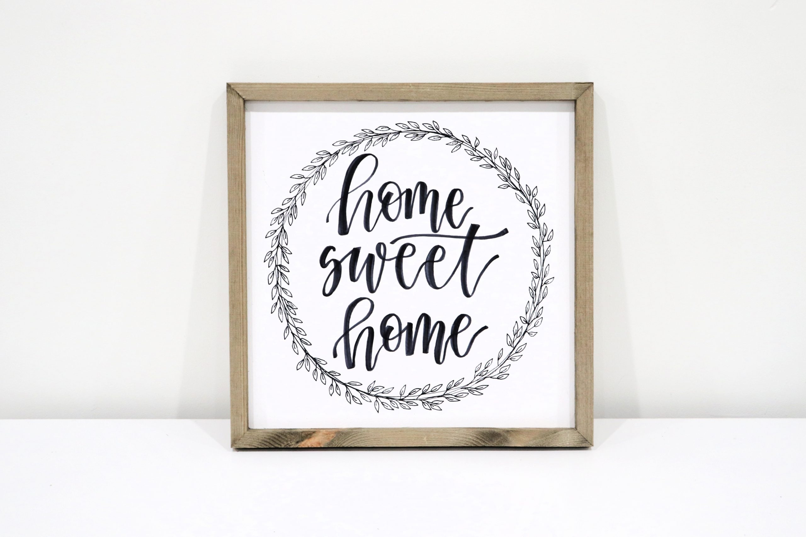 Hand Lettered Home Sweet Home Sign Amy Latta Creations