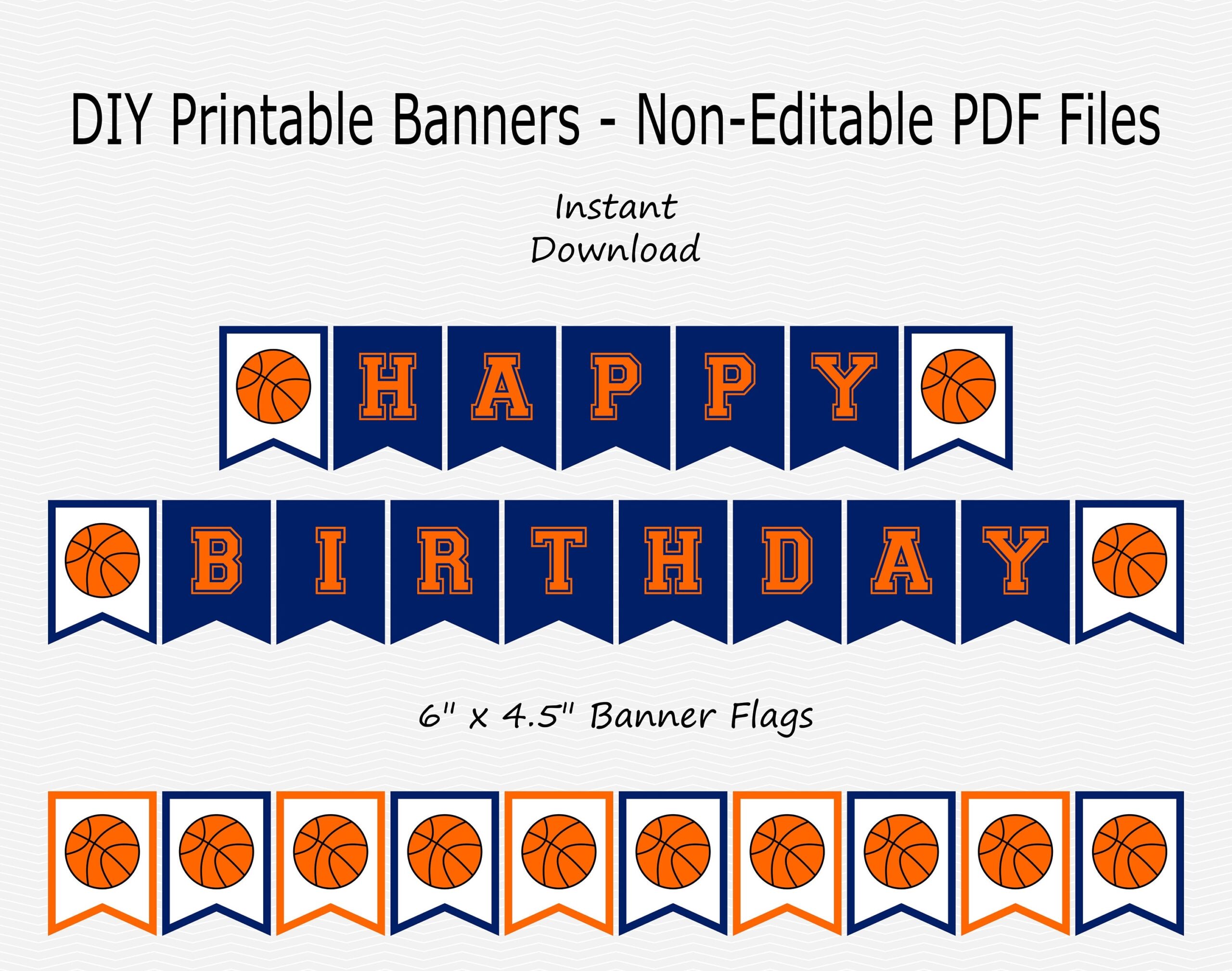 Free Printable Basketball Birthday Banner