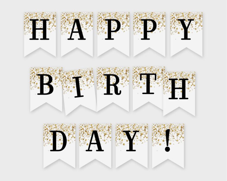 Happy Birthday Banner Printable Letters King Printables