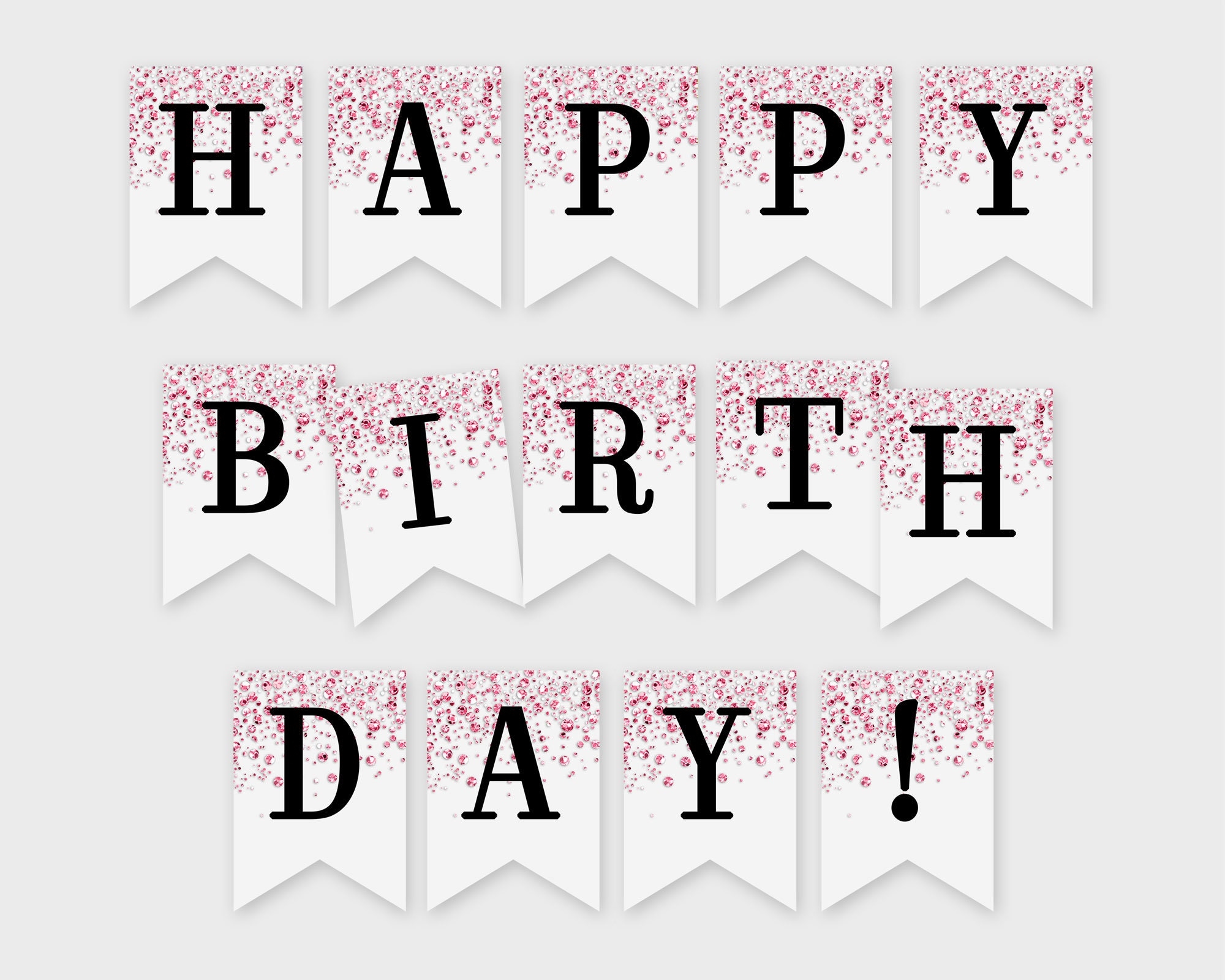 Happy Birthday Letter Banner Printable