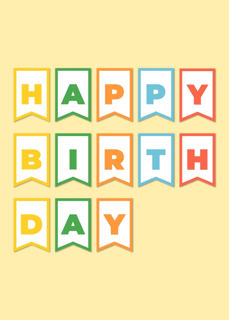 Happy Birthday Printable Letters Printable Party Favors