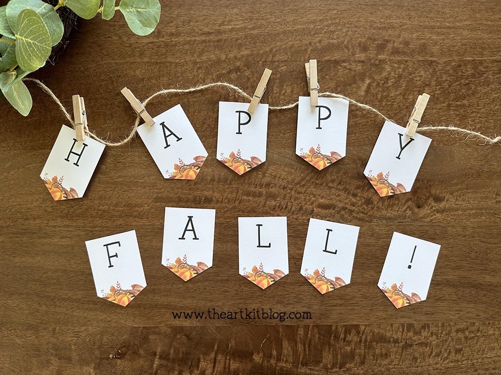 Happy Fall Printable Banner