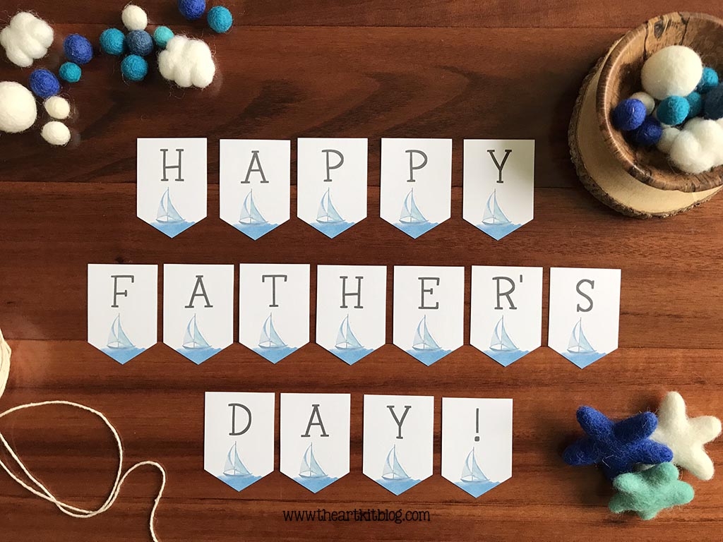 Happy Father s Day Banner FREE Printable The Art Kit