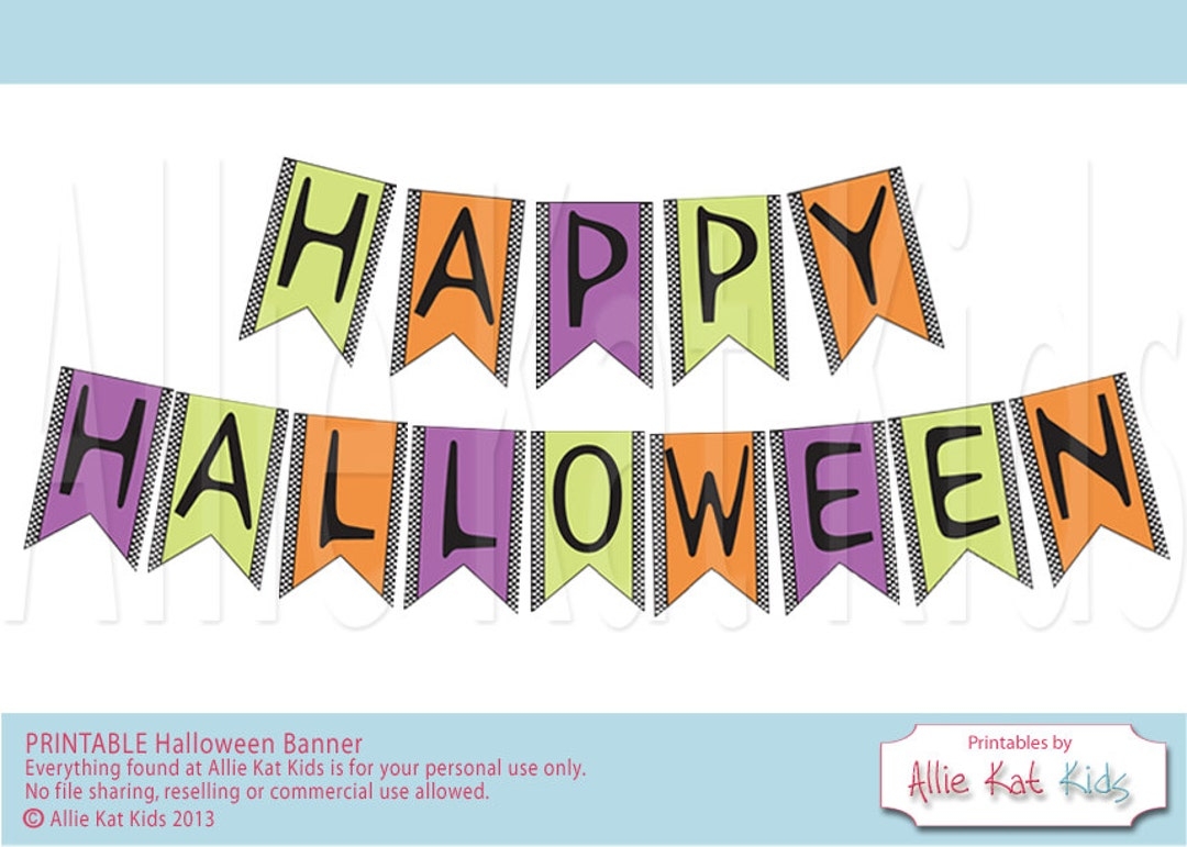 Happy Halloween Printable Banner