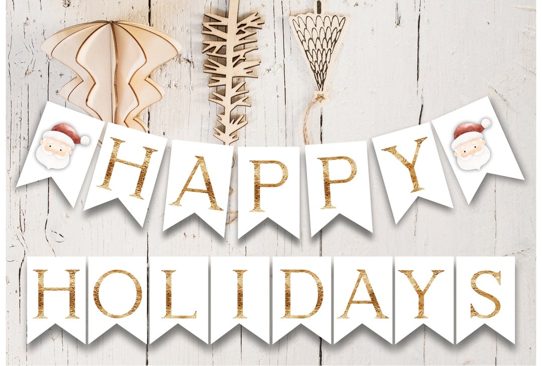 Happy Holidays Banner Etsy