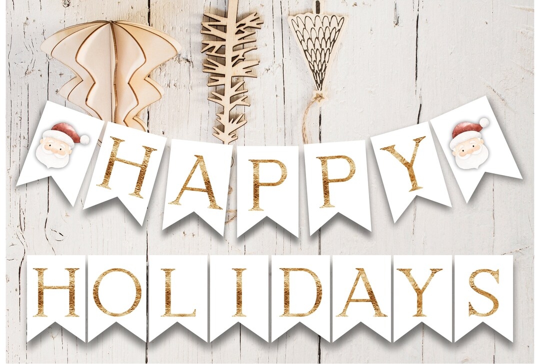 Happy Holidays Banner Etsy