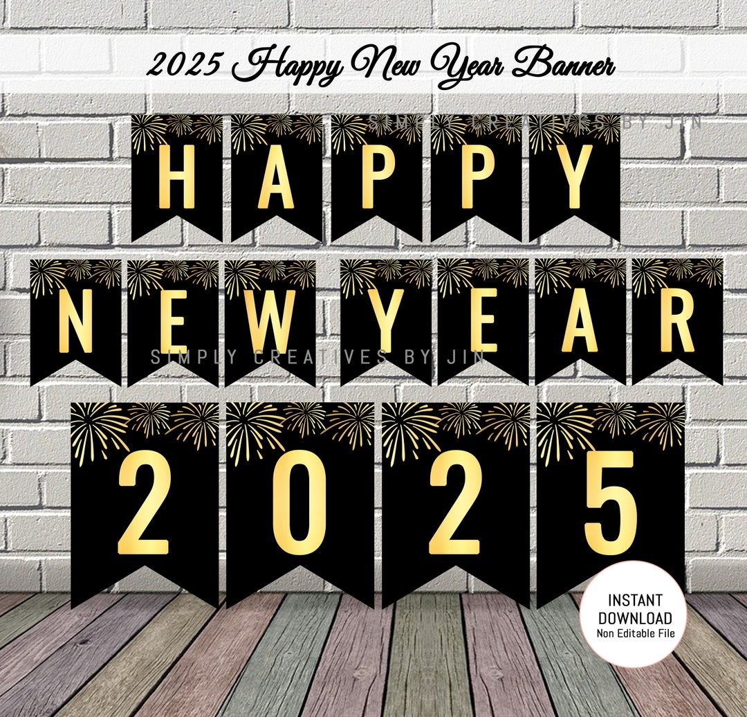 Happy New Year Printable Banner
