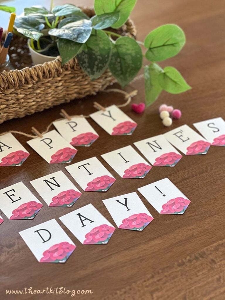 Happy Valentine's Day Banner Printable