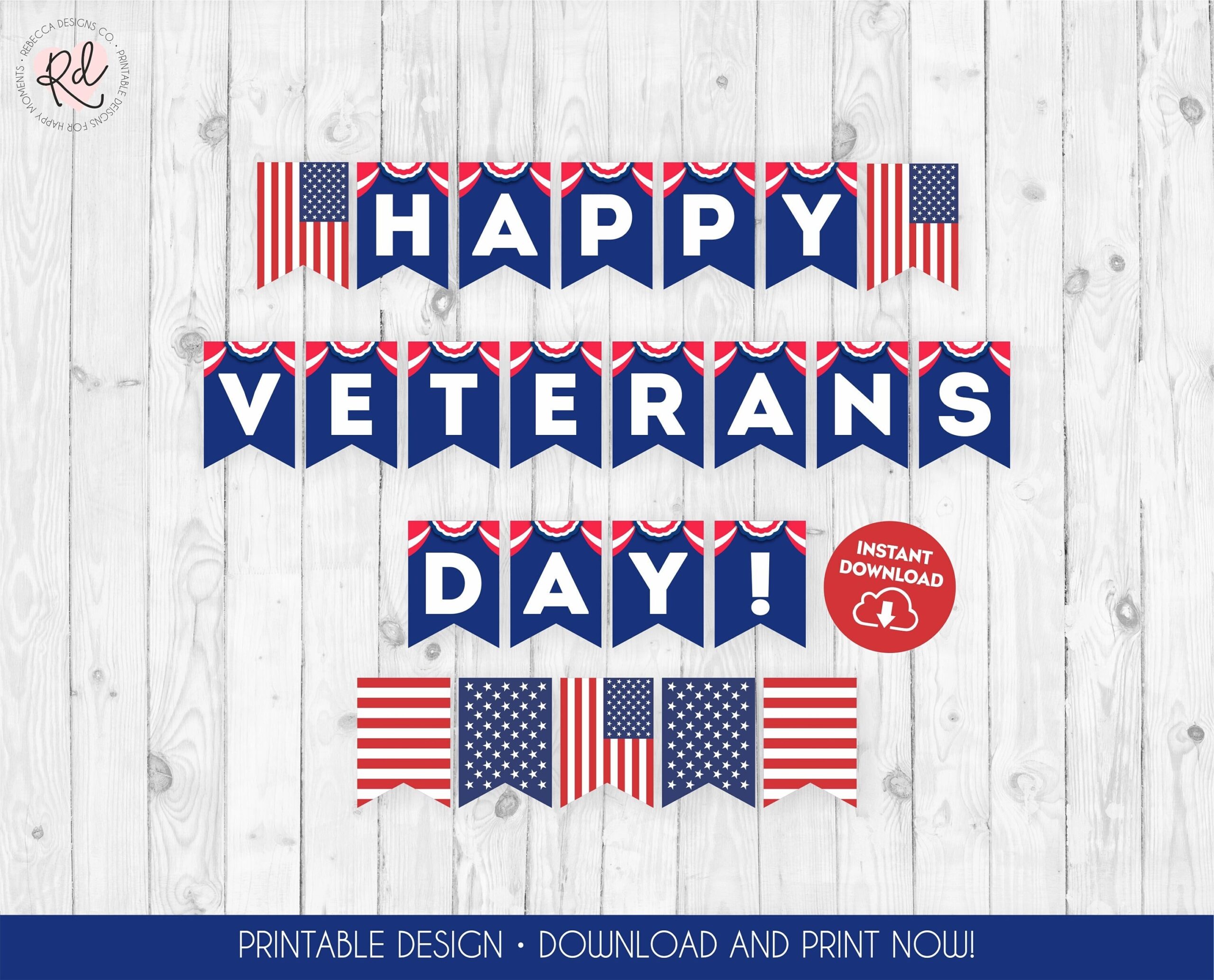 Printable Happy Veterans Day Banner