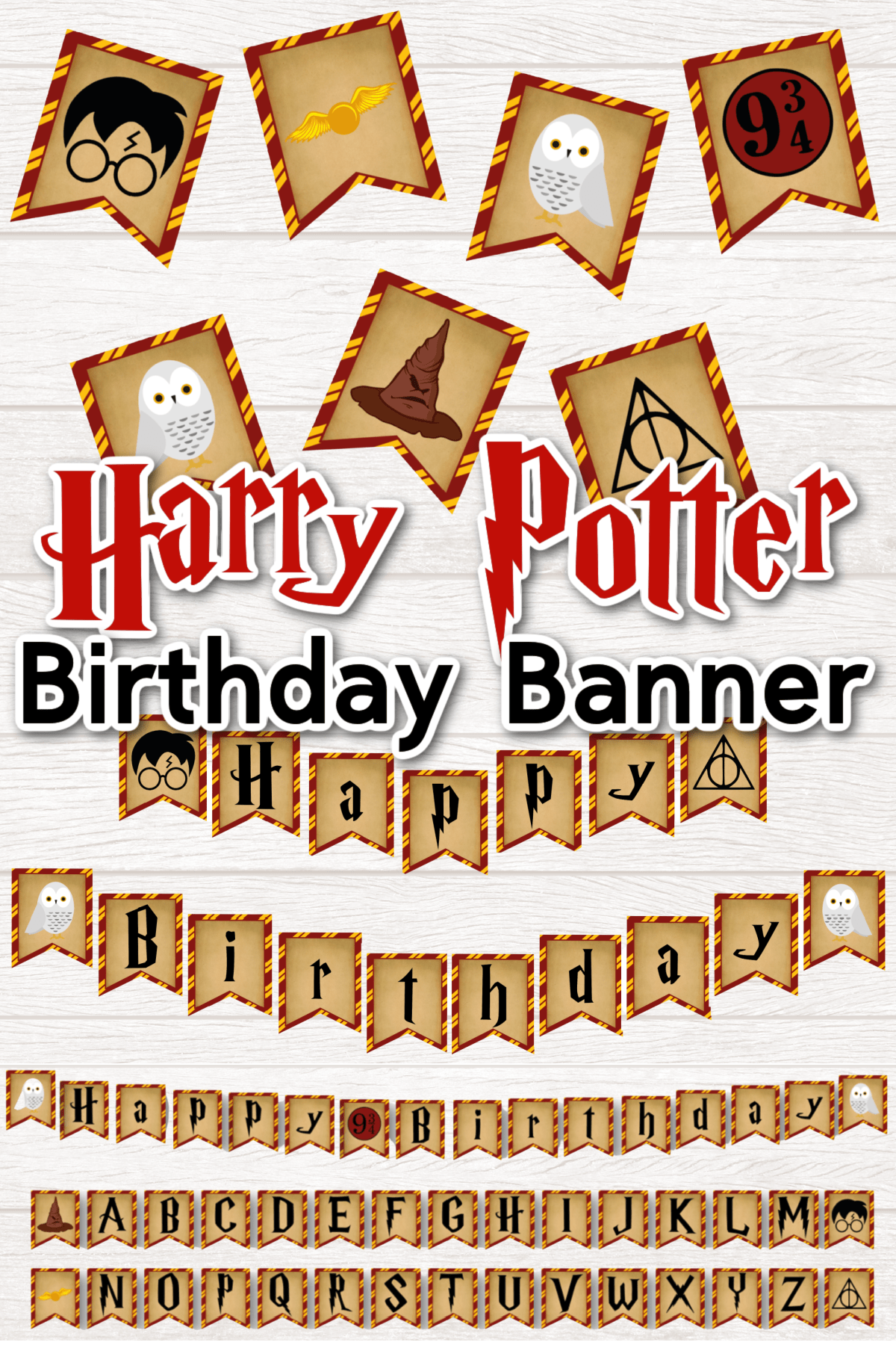 Harry Potter Banner Free Printable Party Decor Fun Money Mom