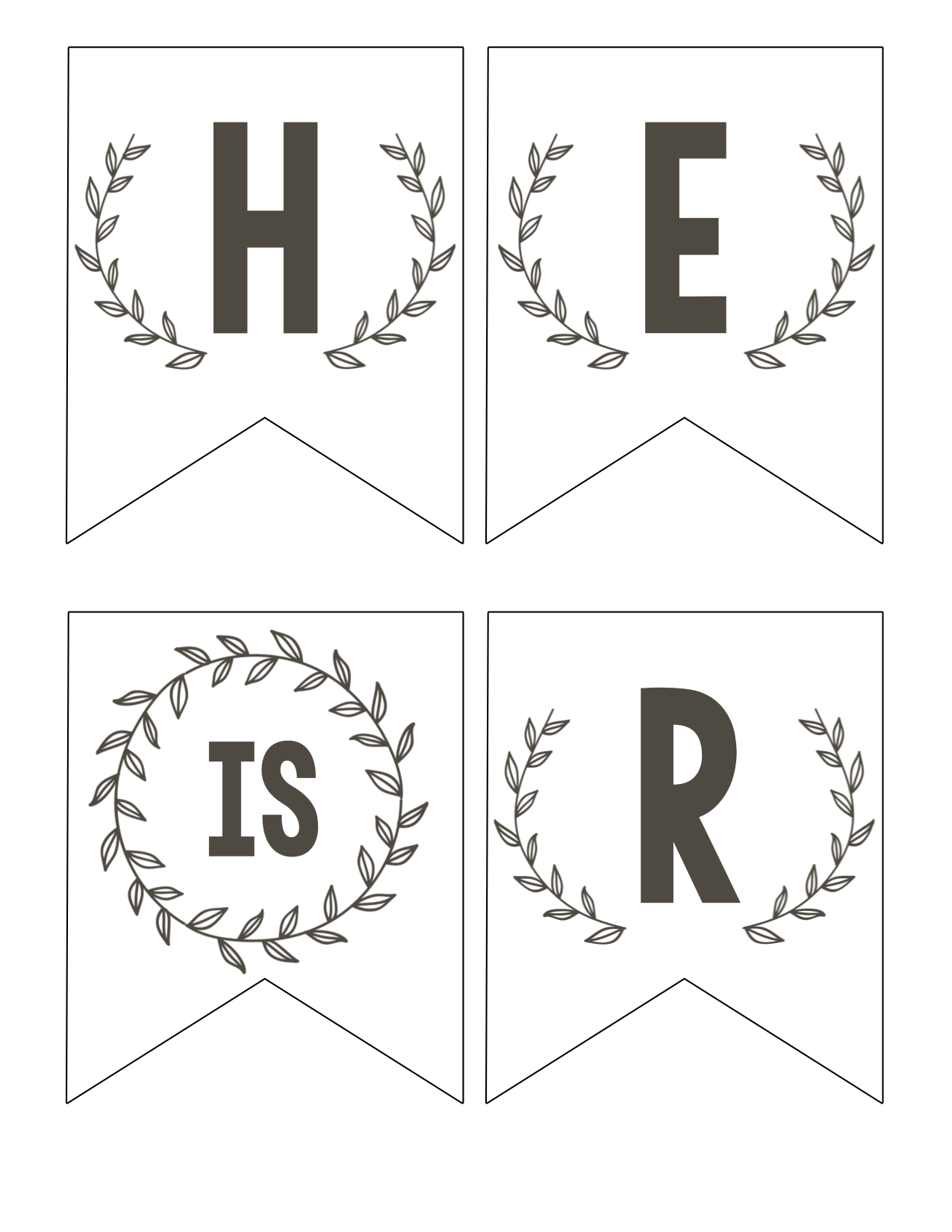 He Is Risen Banner Free Printable Easter Banner Paper Trail Design