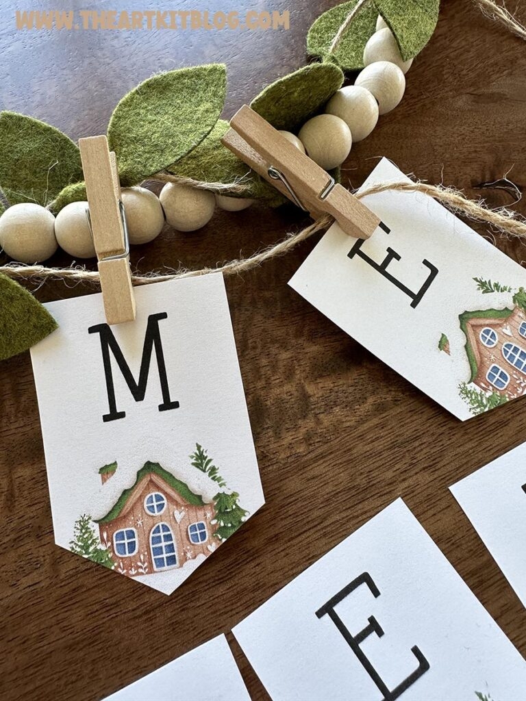 Home Sweet Home Banner For Winter FREE Printable The Art Kit