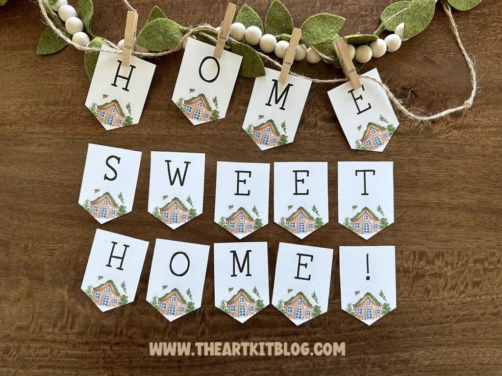 Home Sweet Home Banner For Winter FREE Printable The Art Kit