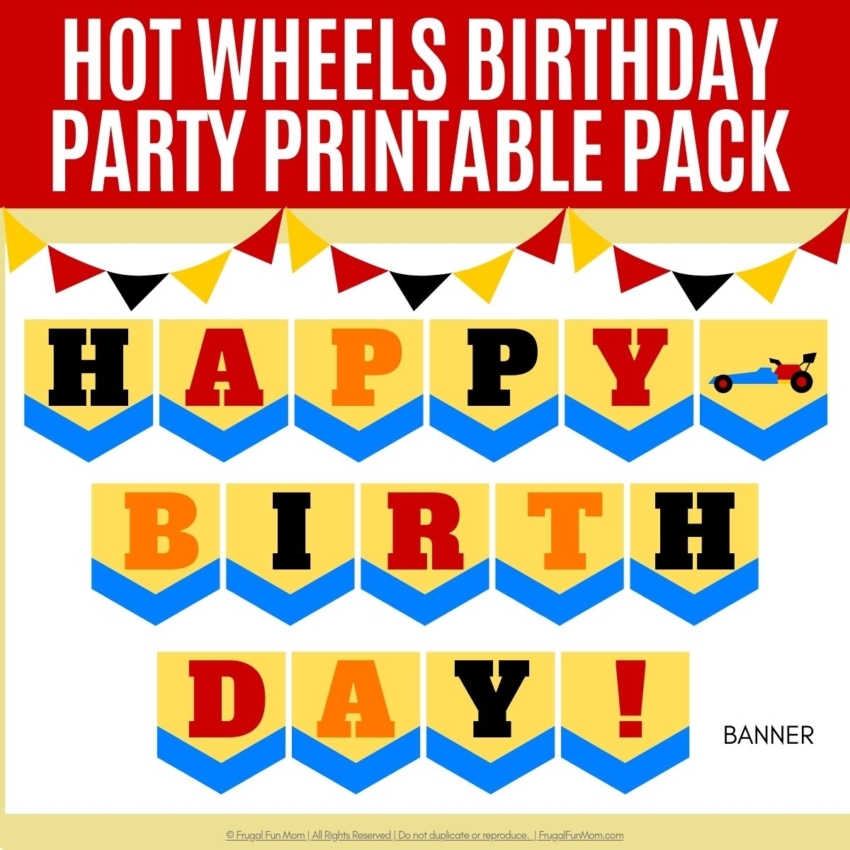 Hot Wheels Birthday Party Printable Pack FAB Party Planning Mom