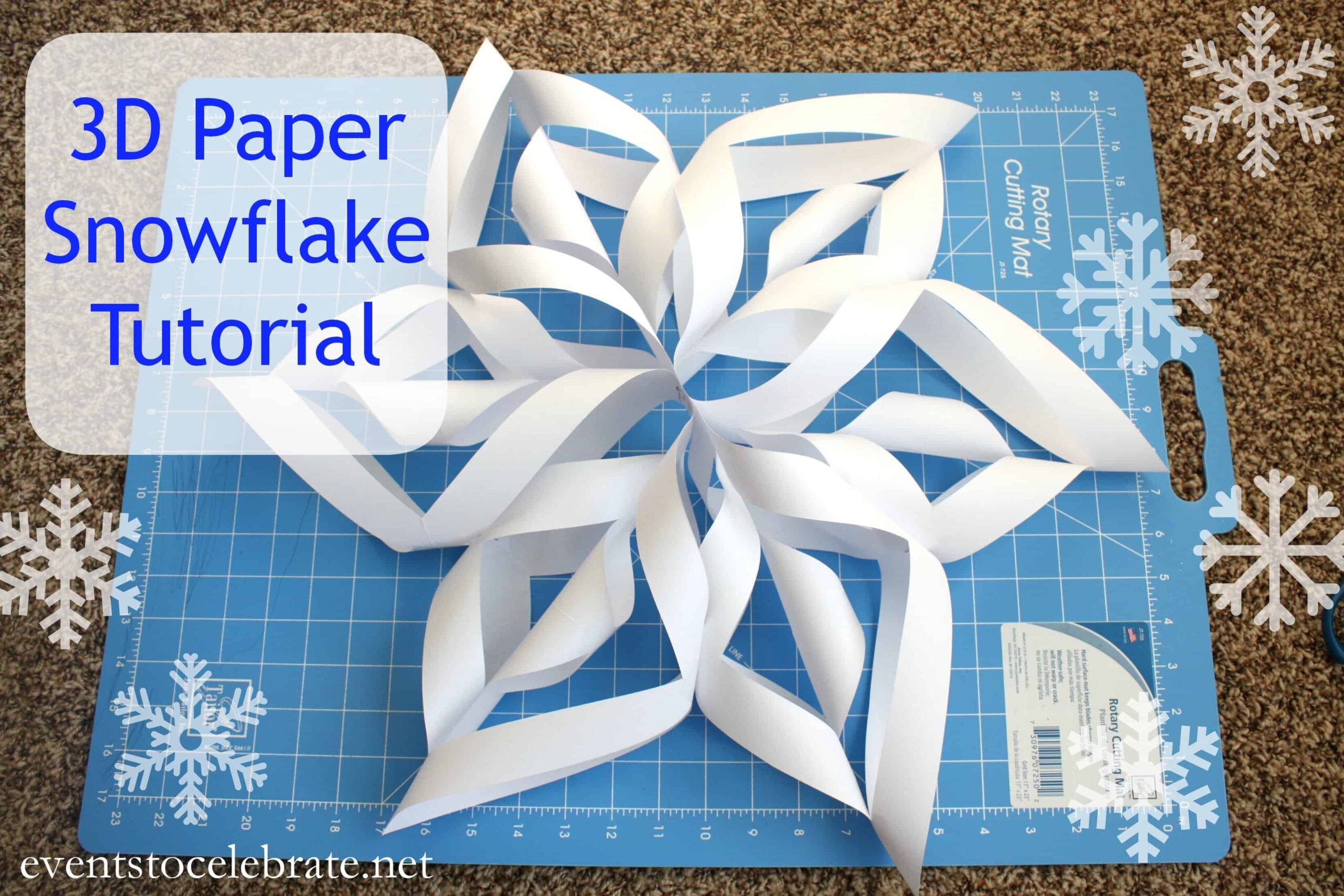 How To Make A 3D Paper Snowflake Easy Tutorial Party Ideas For Real People