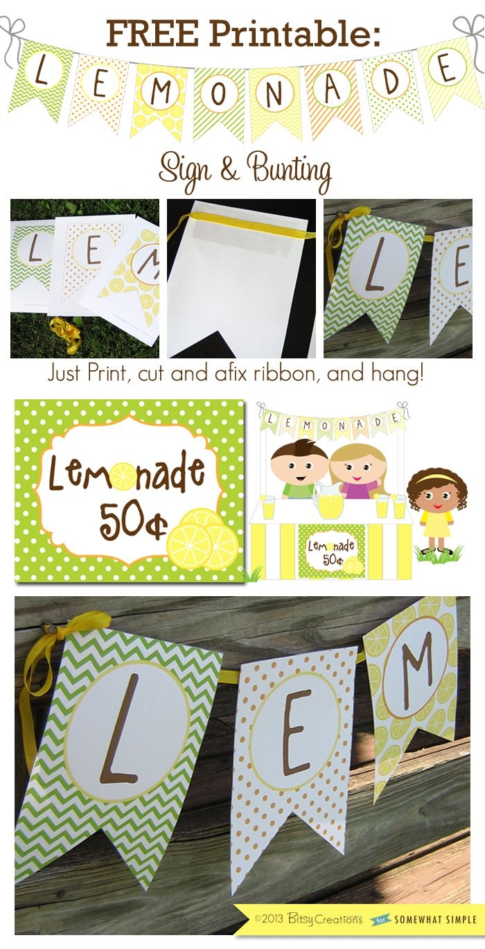 lemonade banners do it yourself free printables