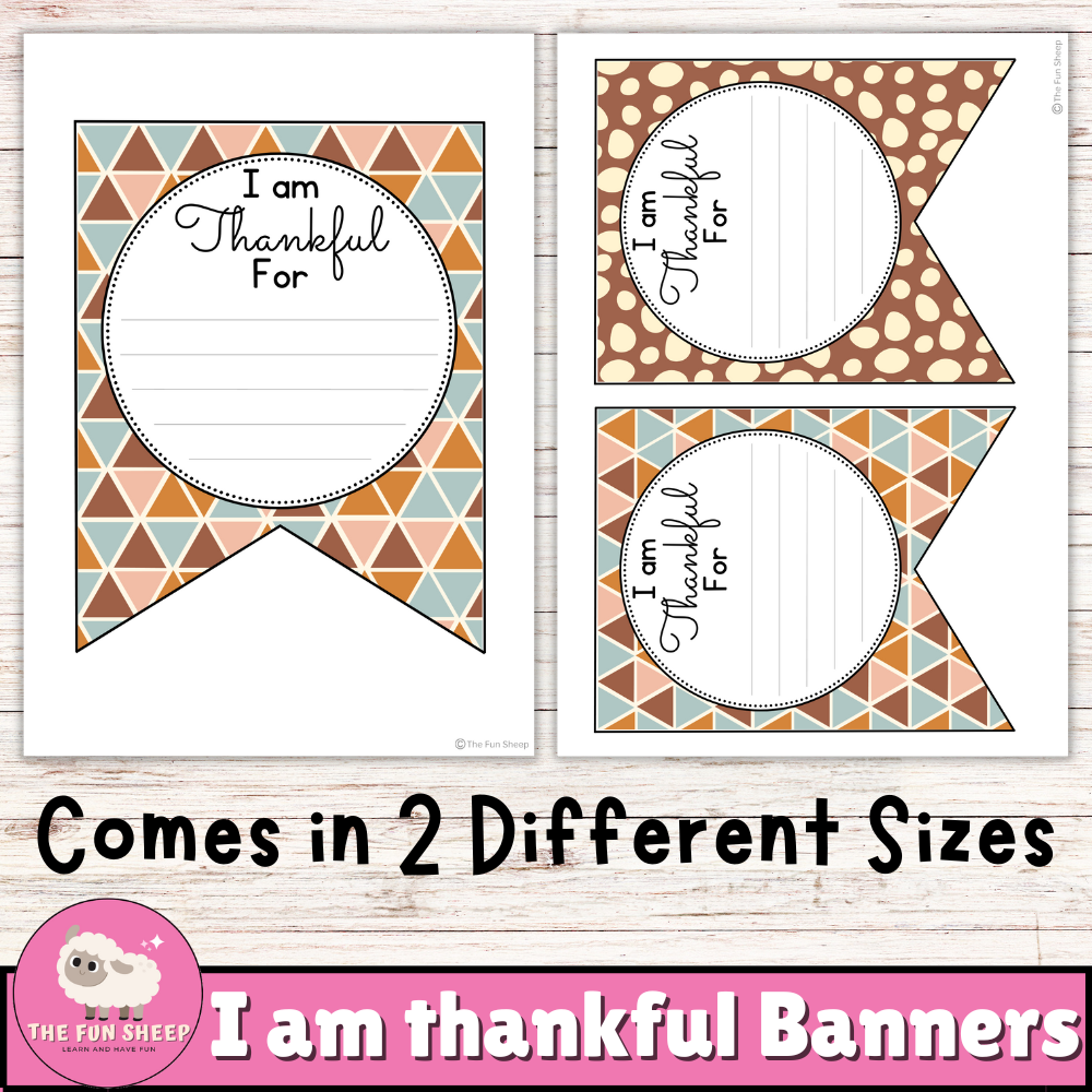 I Am Thankful Banners Thanksgiving Gratitude Banner Thankful Banners Activity Made By Teachers