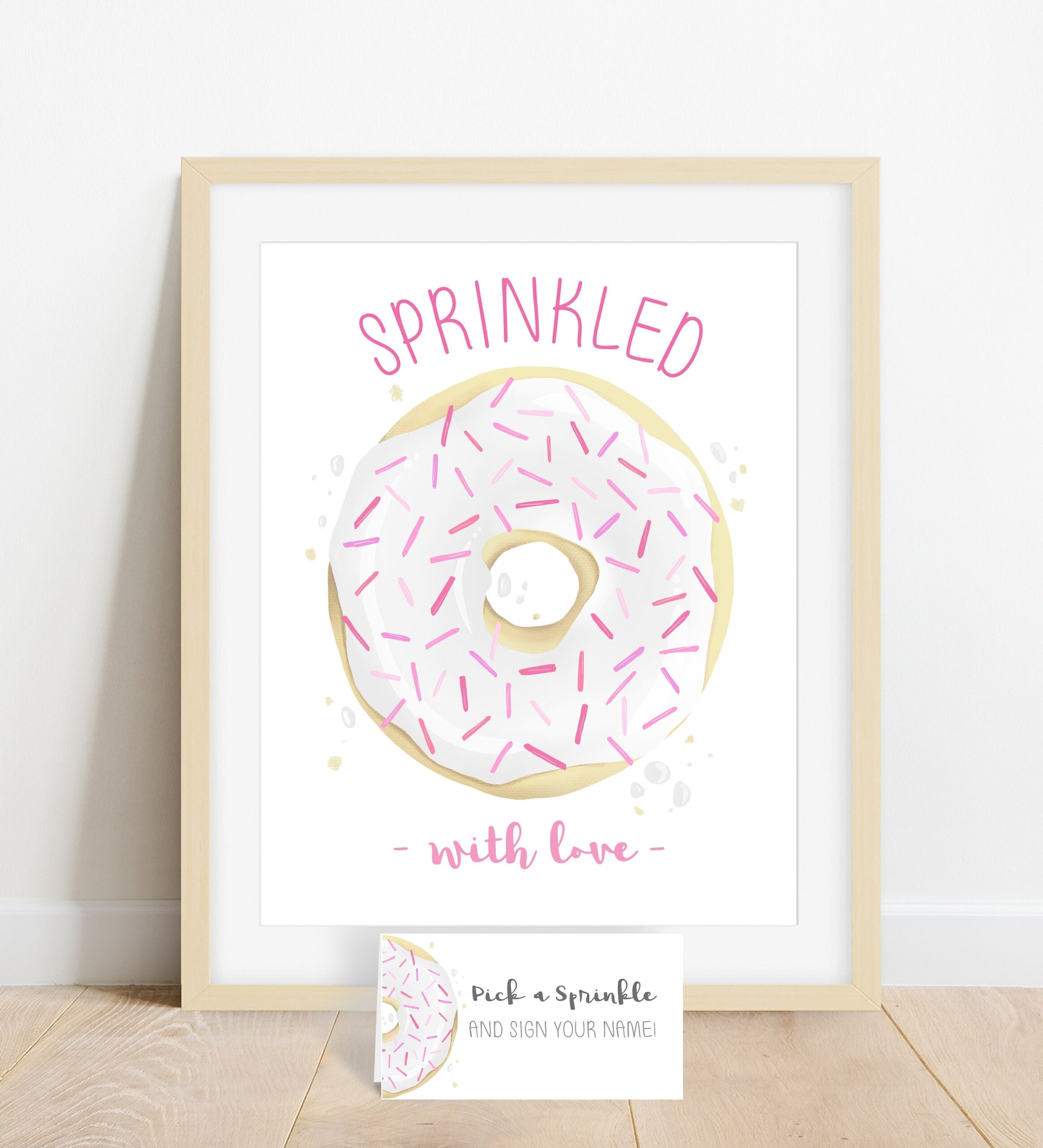 INSTANT DOWNLOAD Girl s Baby Sprinkle Donut Baby Shower Sprinkled With Love Donut Signature Poster Girl s Sprinkle Party Decorations Idea Etsy
