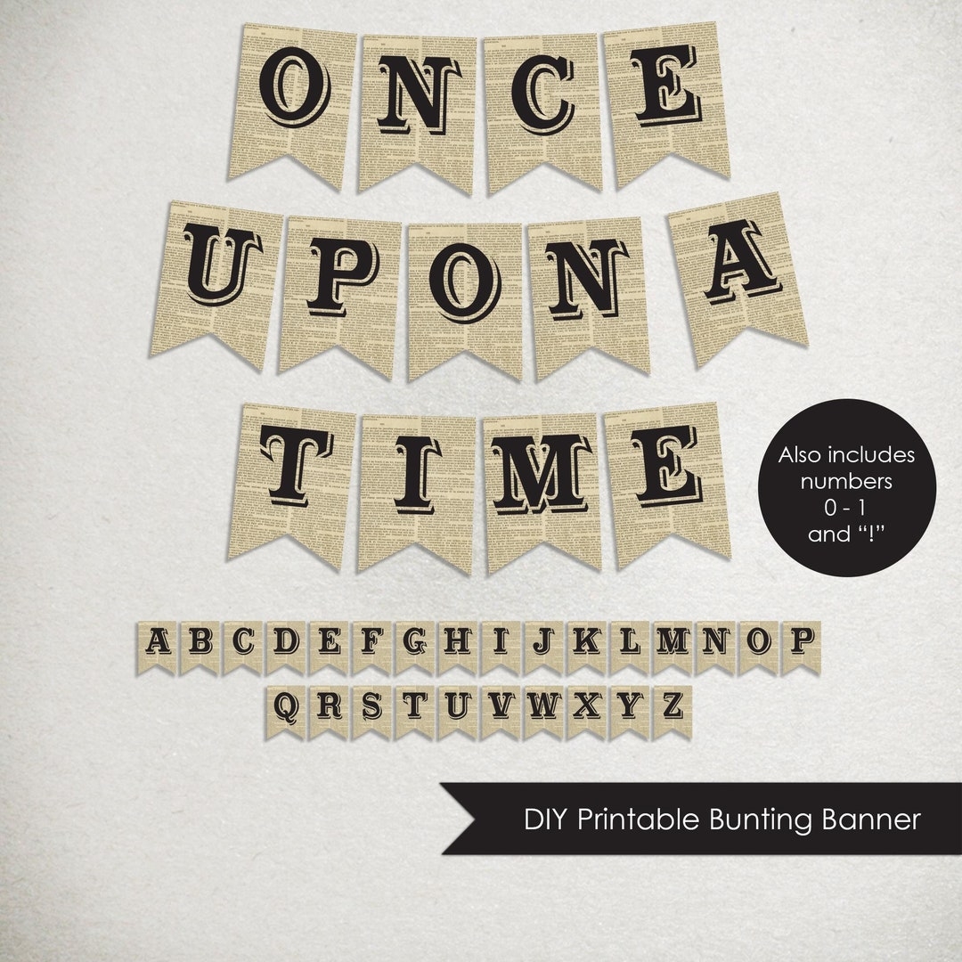 Once Upon A Time Banner Printable