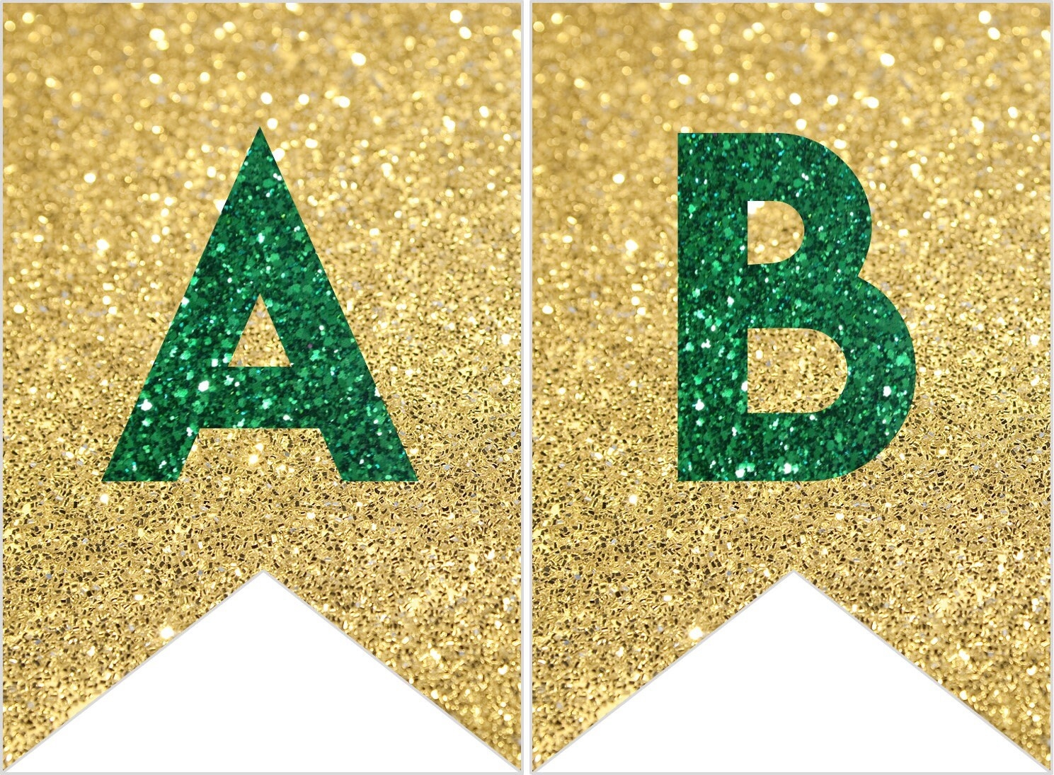 Free Printable Banner Letters Green