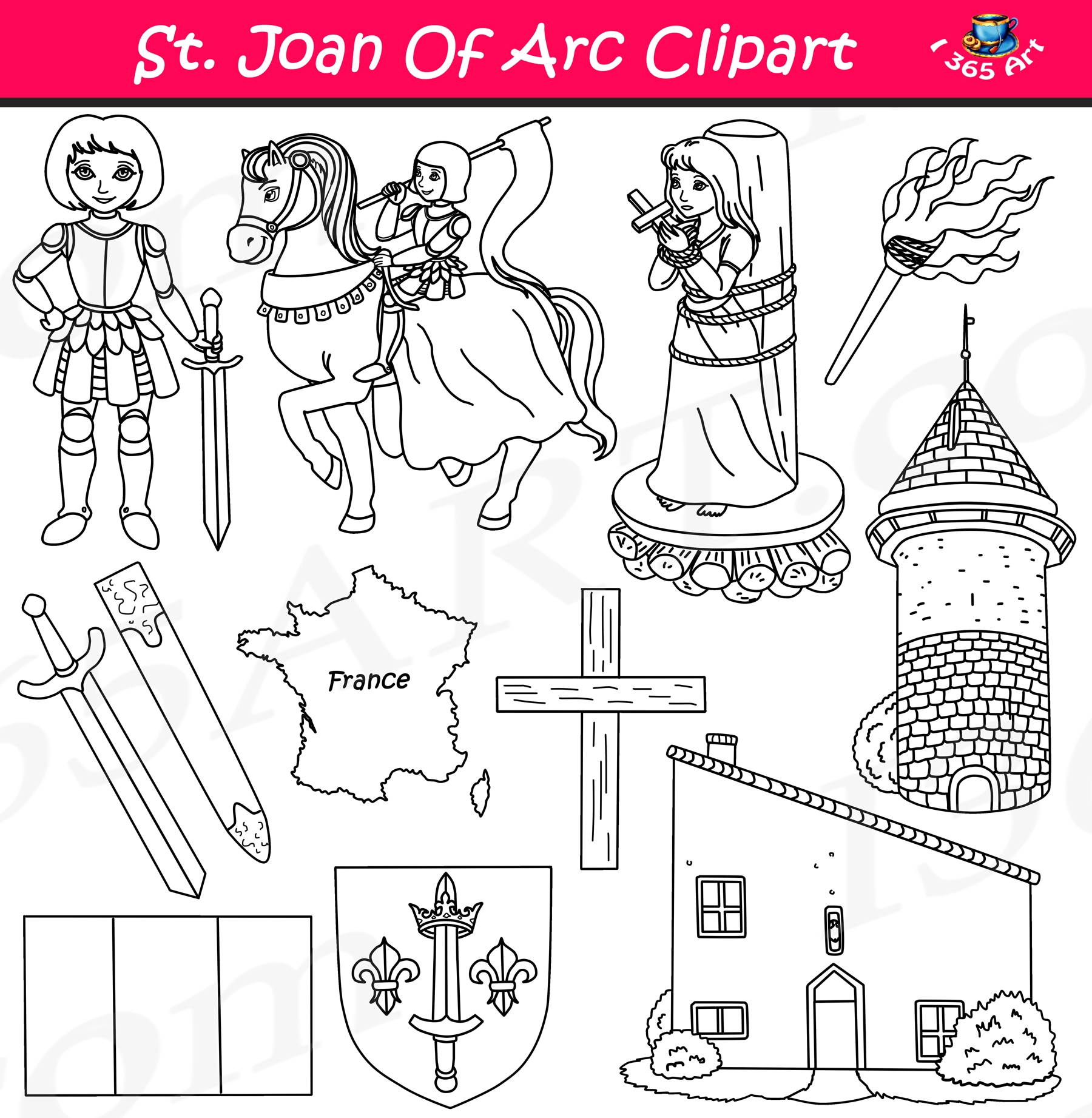 Joan Of Arc Clipart Set Influential People Download Clipart 4 School