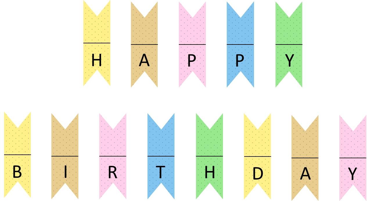 Keeping It Real Happy Birthday Mini Banner cake Banner free Printable 
