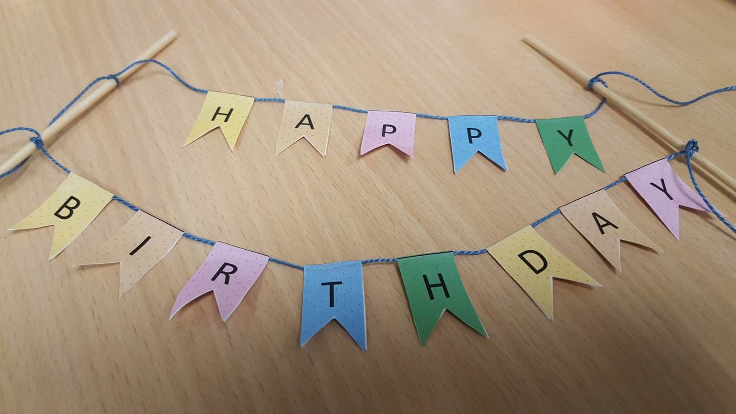 mini happy birthday banner printable