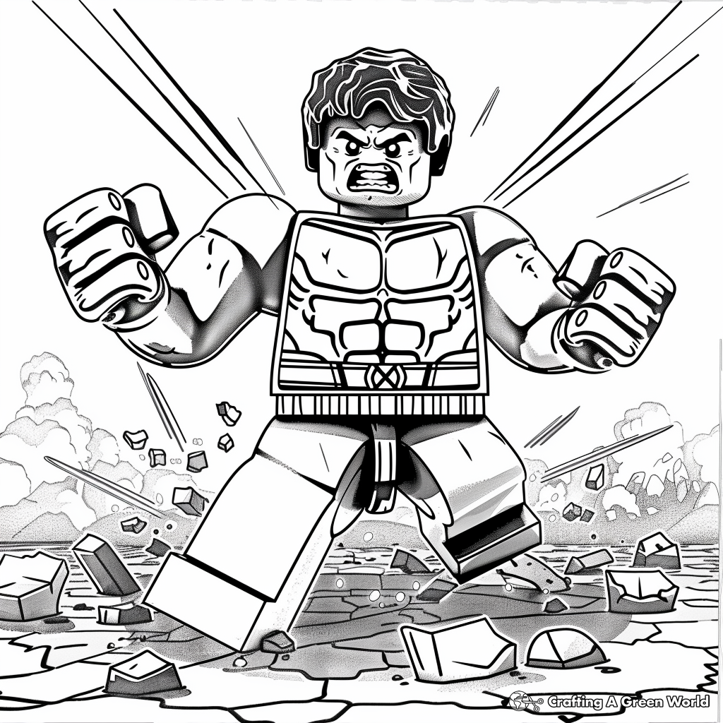 Lego Hulk Coloring Pages Free Printable 