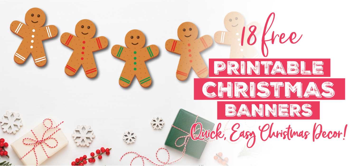 merry christmas banners printables