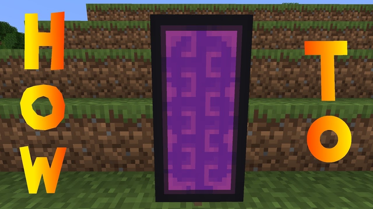 Minecraft How To Make A Nether Portal Banner Tutorial YouTube