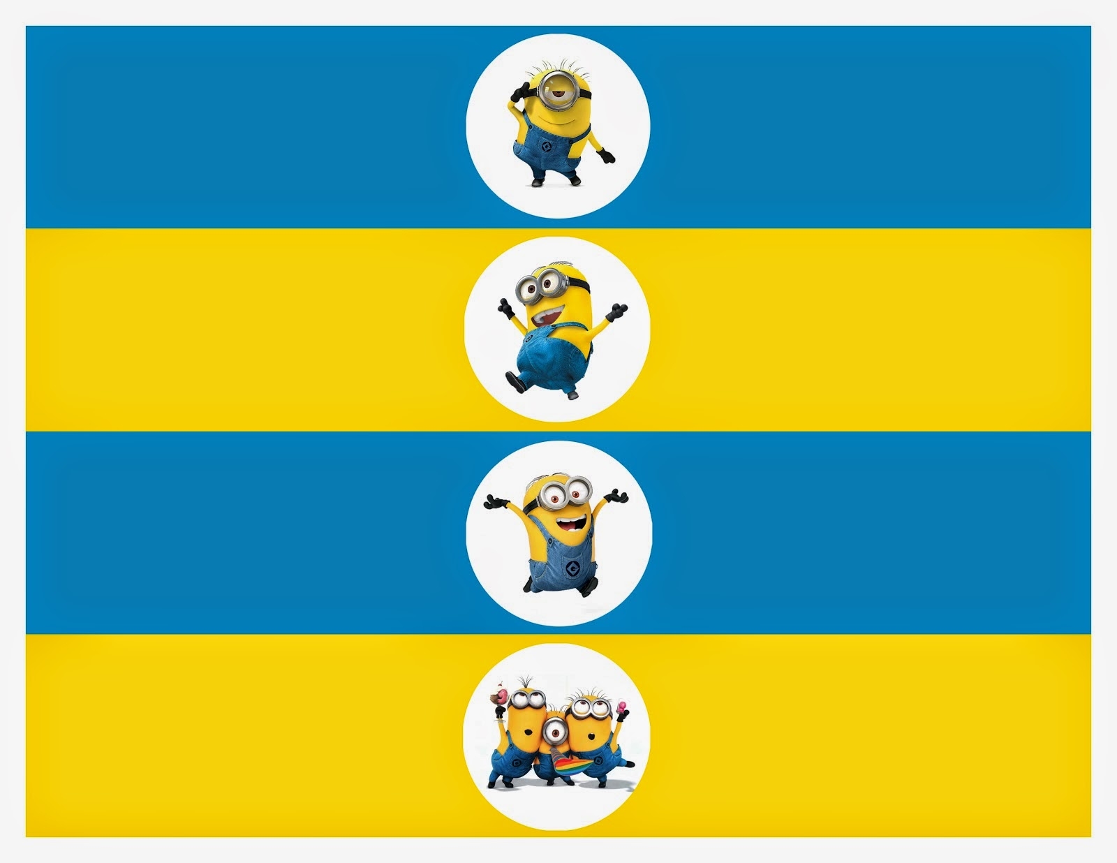 Minions Free Printable Bunting Labels And Toppers Oh My Fiesta In English