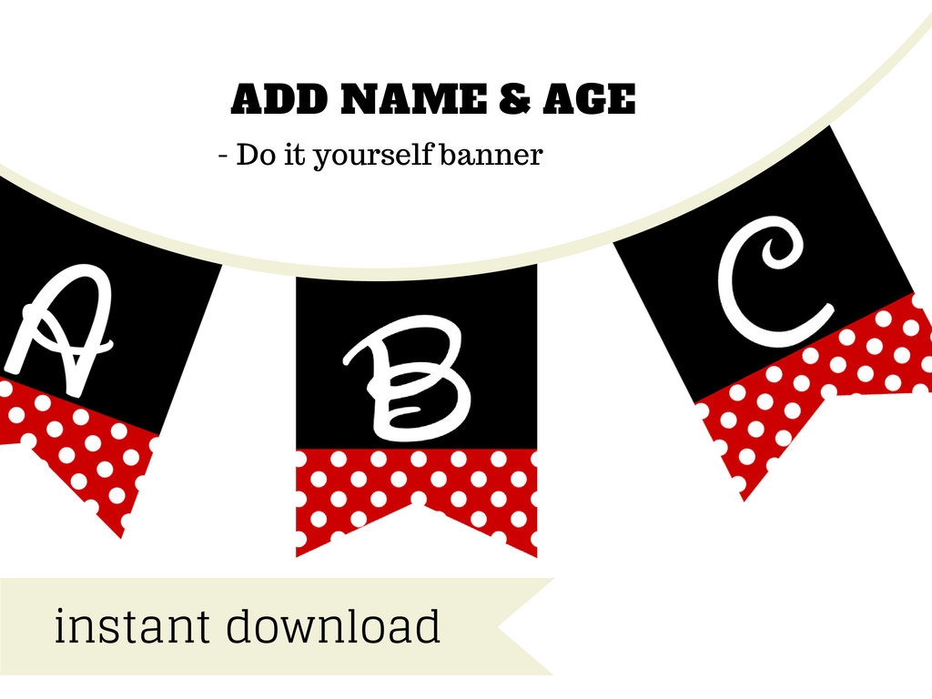 Mickey Mouse Free Printable Banner