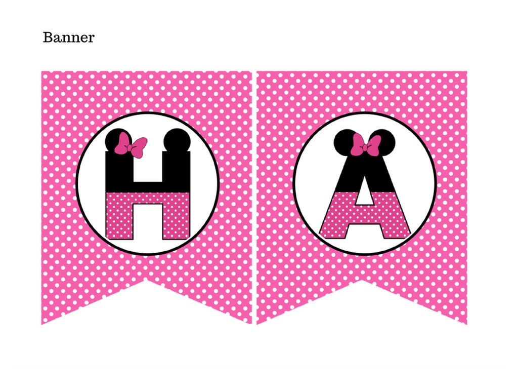 Minnie Mouse Free Printable Banner