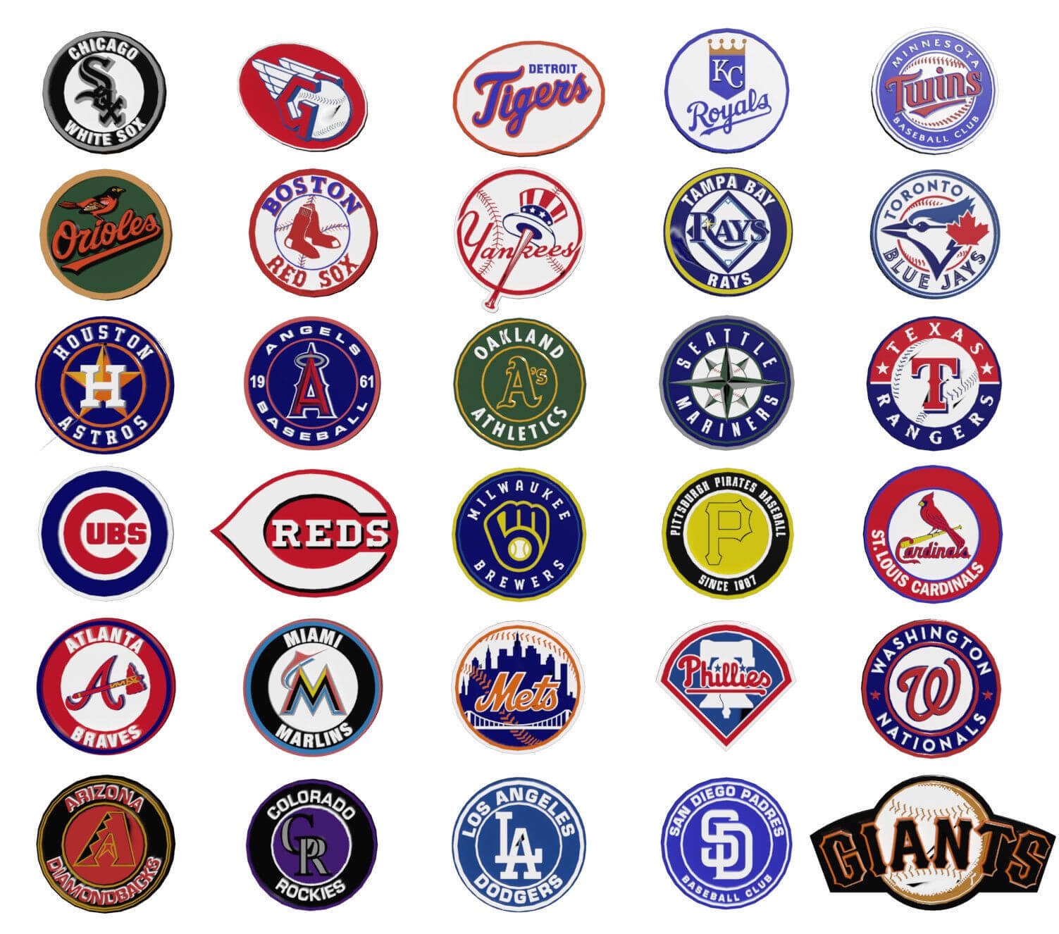 Mlb Major League Baseball Every Team s Logos 3D Model By Danyelon