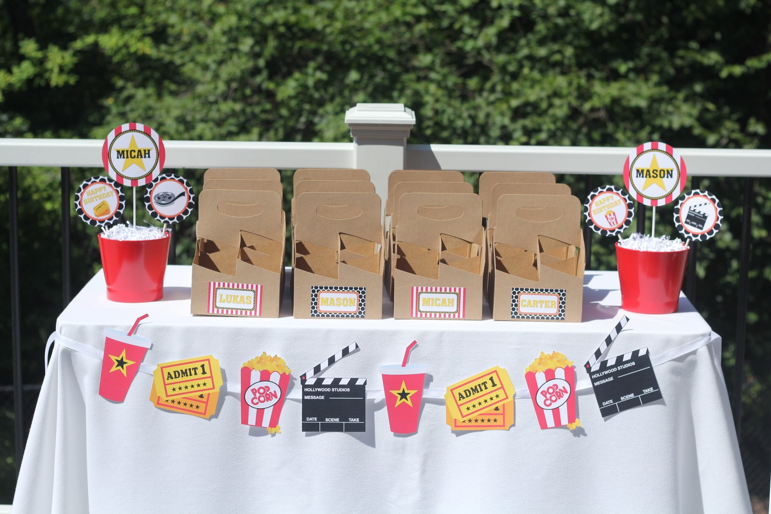 Movie Night Party Printable Decorations Editable Instant Download 5M Creations Blog