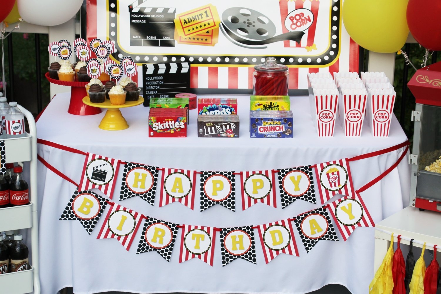 Movie Night Party Printable Decorations Editable Instant Download 5M Creations Blog