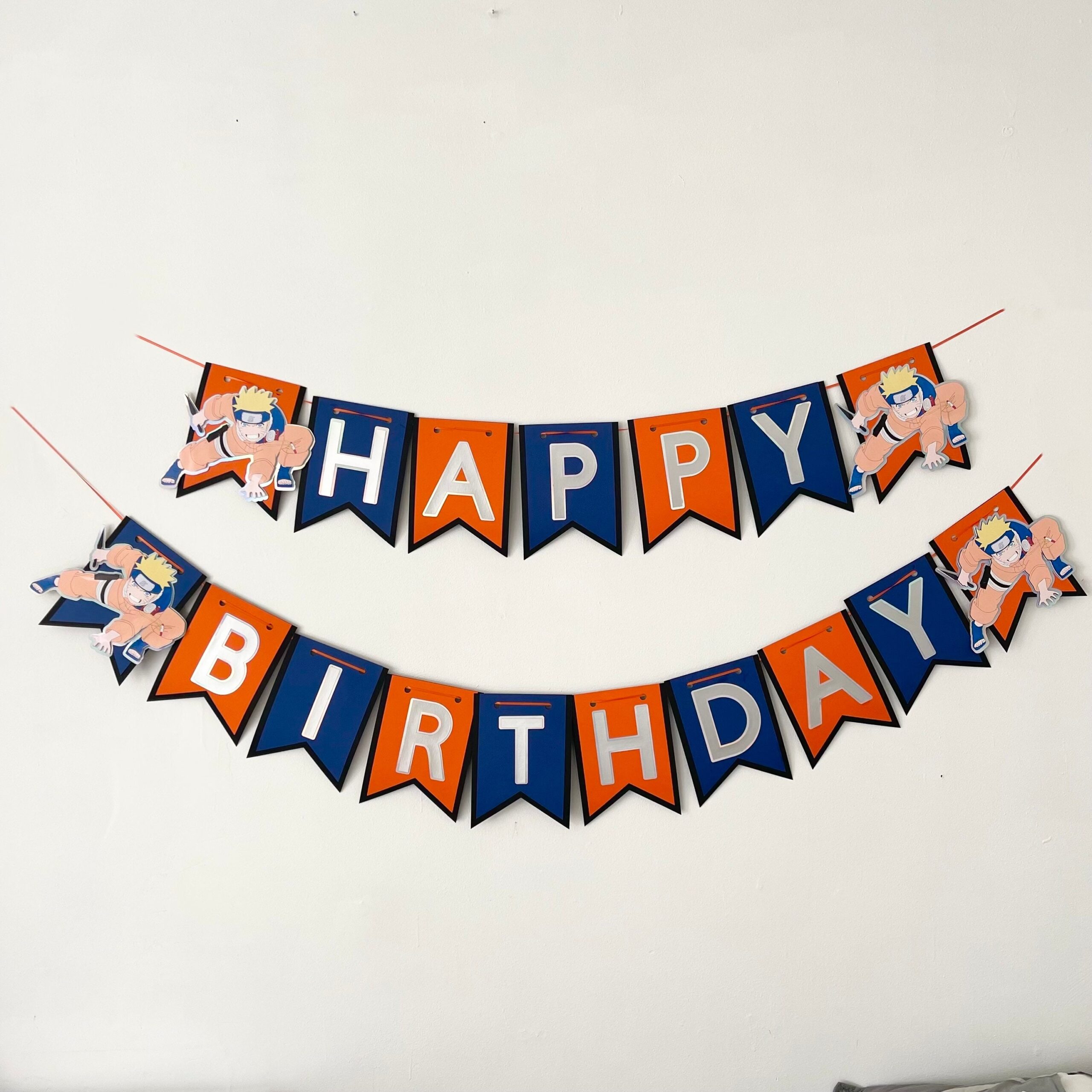 Naruto Party Supplies Naruto Birthday Banner Naruto Birthday Etsy