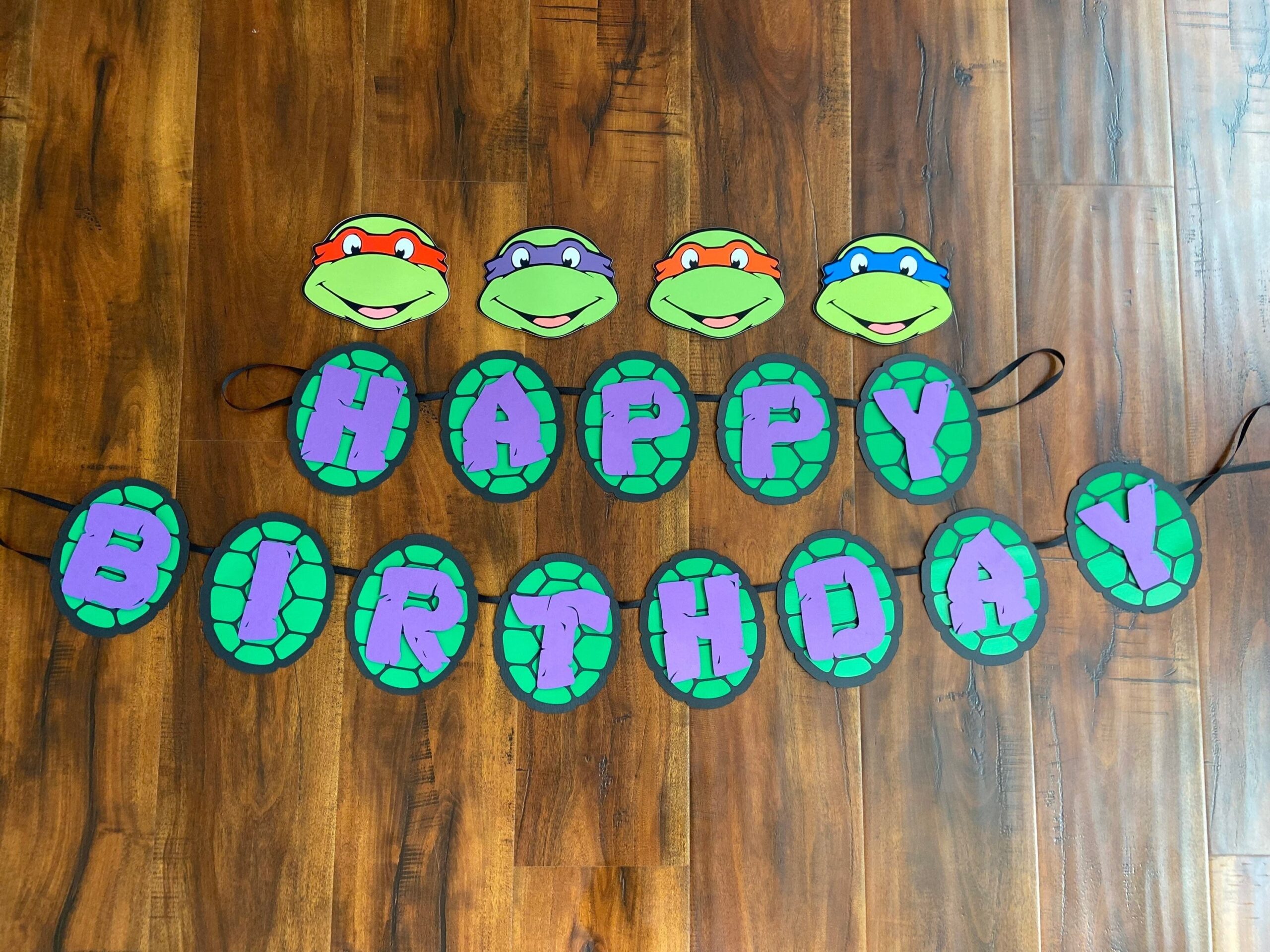 Ninja Turtles Birthday Banner Ninja Turtles Inspired Banner Ninja Turtles Birthday Party Etsy
