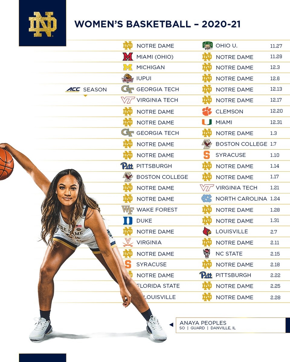 Notre Dame Hot Sale Basketball Schedule
