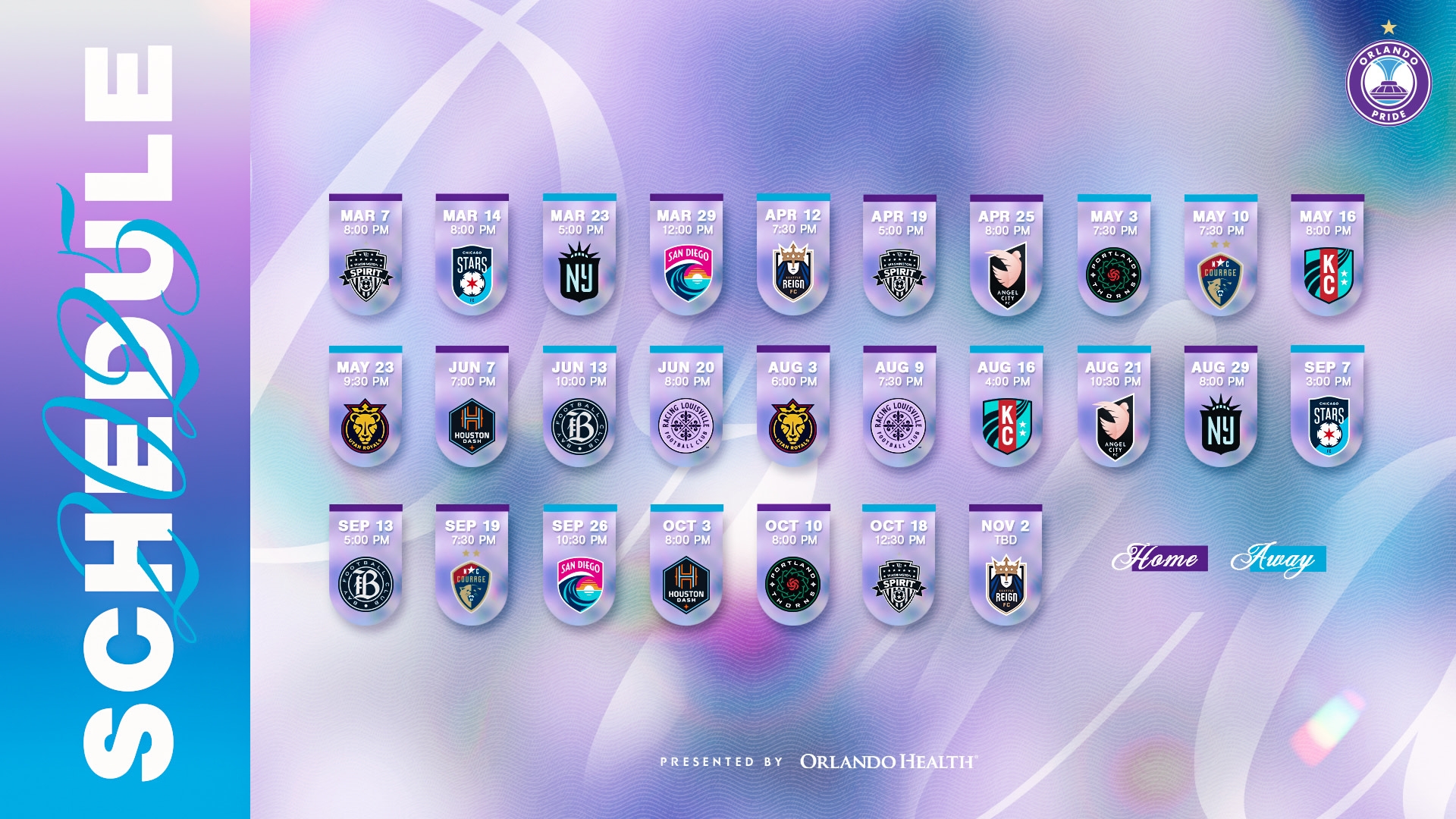 Orlando Pride Announces 2025 Regular Season Schedule Presented By Orlando Health Orlando Pride