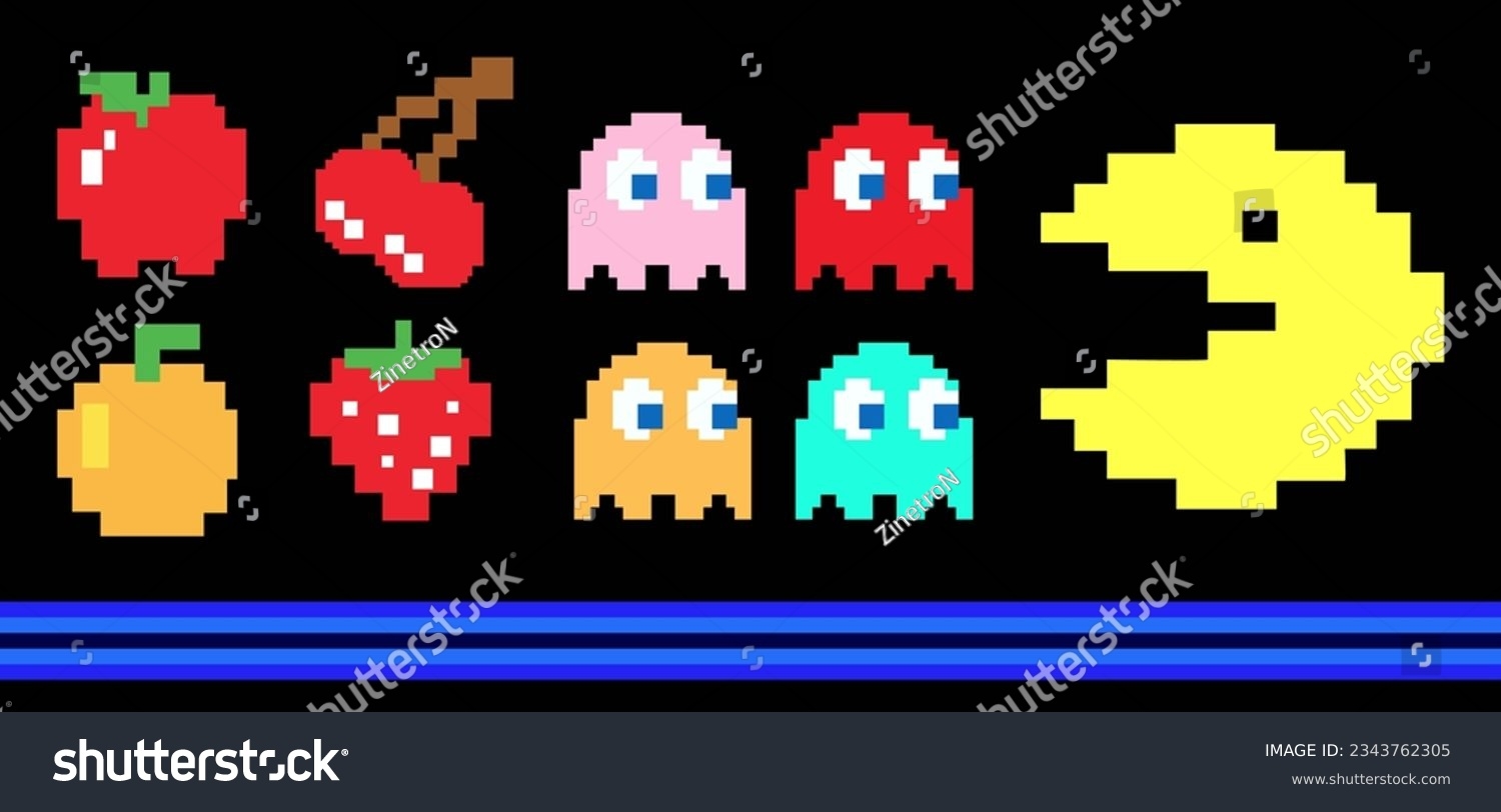printable pac man banner