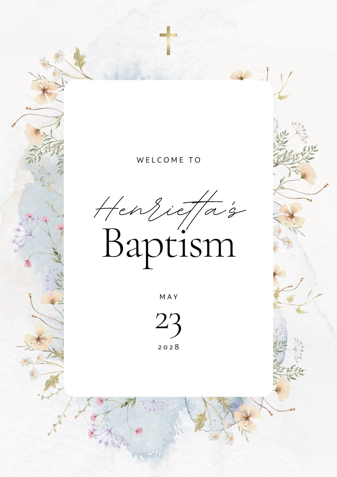 Page 2 Free And Customizable Baptism Templates Canva